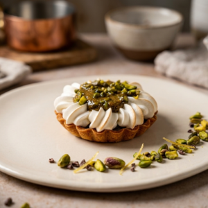 Tarte pistache et fleur d'oranger